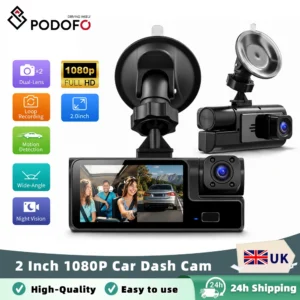 Podofo 2 Inch Car Dash Cam 1080P Car Recording Camera
