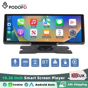 Podofo Wireless Carplay Android Auto 10.26 Inch