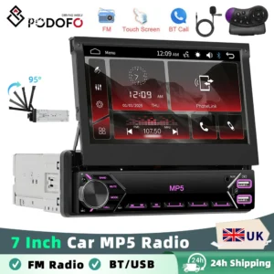 Podofo Wired Mirror MP5 Radio 7''