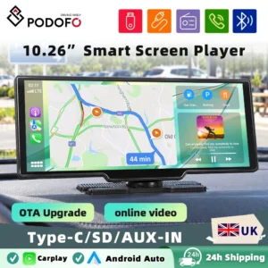 Podofo 10.26" Portable Android Auto