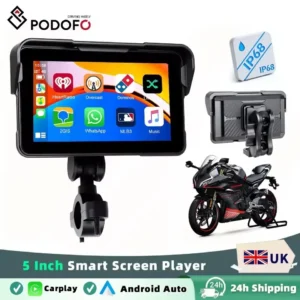 Podofo Wireless Digital Motorcycle Dashboard 5 Inch