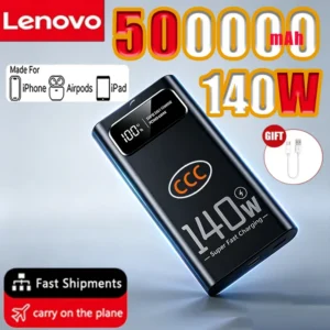 Lenovo 500000mAh High Capacity Power Bank 140W