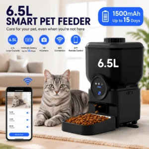 6.5L Automatic Cat Feeder Rechargeable WIFI