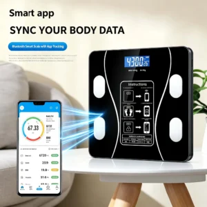Bluetooth Smart Body Fat Scale Digital Bathroom Weight Scale 400lbs