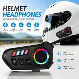 Motorcycle Helmet Bluetooth Headset with Mic