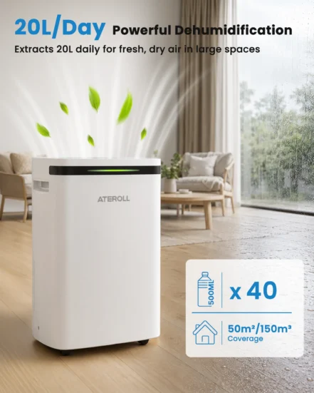 20 Liters Dehumidifier for Home Large Capacity