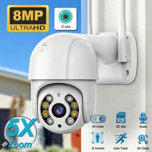 8MP 4K PTZ Camera with AI Auto Tracking