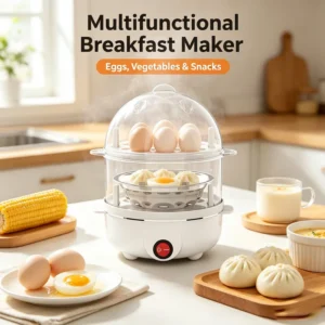Portable Electric Egg Cooker Double‑Layer