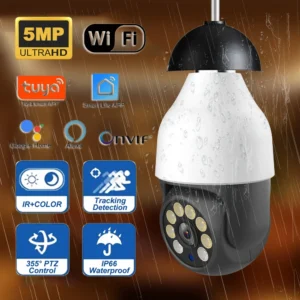 5MP Bulb Camera Human Tracking WiFi