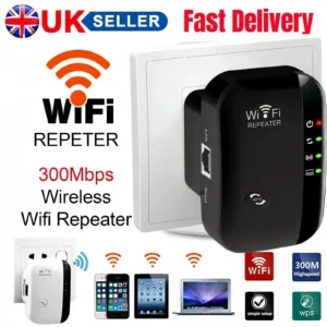 300Mbps Wall‑Plug WiFi Repeater Extender