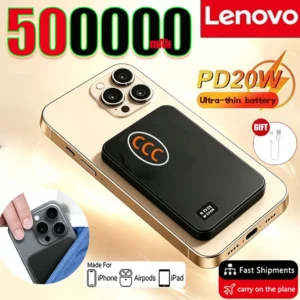 Lenovo 500000mAh PD22.5W Wireless Ultra-Slim Magnetic Power Bank