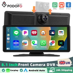 Podofo Wireless CarPlay Android Auto 8.1 Inch