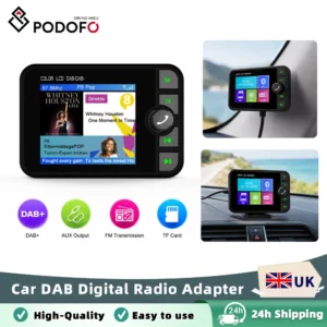 Podofo 2.4 Inch Car DAB Digital Radio Adapter