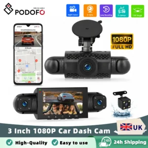 Podofo 3 Inch Car Dash Cam 1080P