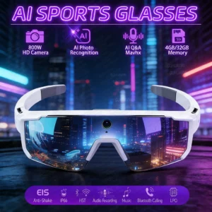 32GB Smart Glasses For Men 800W HD Anti-Shake Camera