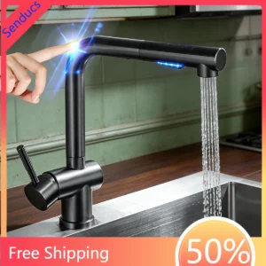 Smart Touch on Kitchen Sink Faucet with Pull Down