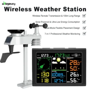 7-in-1 Professional Wireless Weather Station Solar Powered