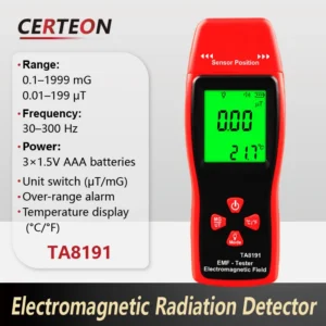 TA8191 Radiation Tester 0.1–1999mG 0.01–199μT