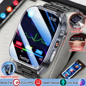 ECG+PPG Clock Women Men Uric Acid Blood Pressure Blood