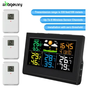 Wireless Weather Station with 3 Sensors 8 Channels 100m Range
