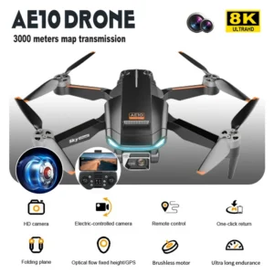 Mini AE10 Drones 8K GPS 90° Adjustable Camera