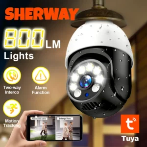 Tuya E27 Light Bulb 5G WiFi Camera Outdoor 2K 5MP