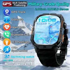 Military GPS SmartWatch 2.01" AMOLED Waterproof