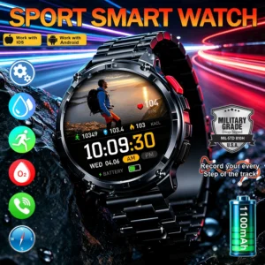 Smartwatch Bluetooth Call Waterproof Sport Watch 1100mAh