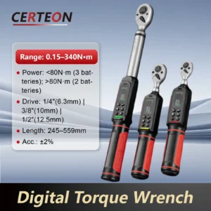 Electronic Digital Torque Wrench 10-340Nm Adjustable
