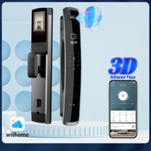 Wishome Biometric Recognition Smart Door Lock Remote Control Fingerprint Password IC Card APP Wifi Lock Unlock
