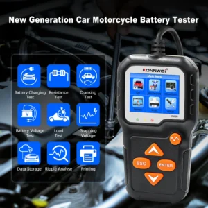 KONNWEI KW650 Car Motorcycle Battery Tester 6V 12V