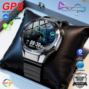 Smart Watch Men AMOLED Screen GPS Motion trajectory Heart Rate