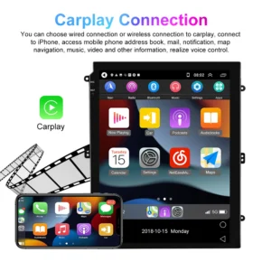 Podofo Wireless Carplay Android Auto Car Radio 9.7 Inch