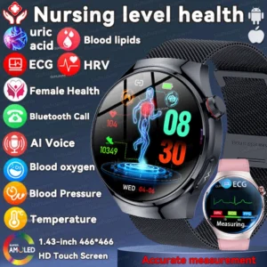 Sapphire Glass ECG+PPG Smart Watch Five Organ Health