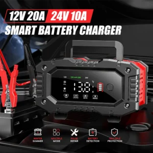 Smart Battery Charger FOXSUR 12V 20A 24V 10A Battery Repair