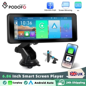 Podofo Wireless Carplay Android Auto 6.86 Inch