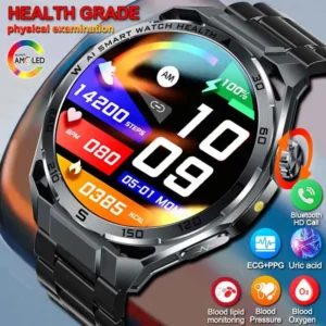 Health Measurement SmartWatch Men Blood Oxygen Uric Acid