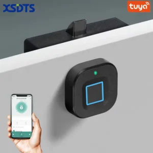 XSDTS Biometric Lock Black Keyless Cabinet Smart Door Lock