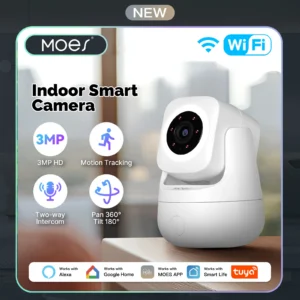 MOES 3MP HD Indoor Security Camera,360° Panoramic View
