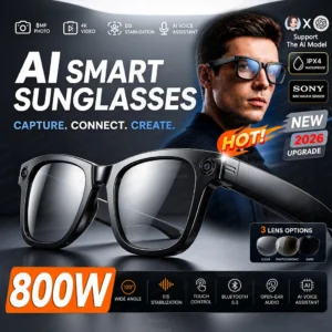 AI Camera glasses 800W HD Camera 4k EIS Video Recording