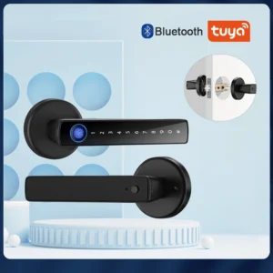 With Tuya Biometric Fingerprint Smart Door Lock