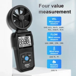 Mestek AM610 Portable Digital LCD Wind Speed Anemometer