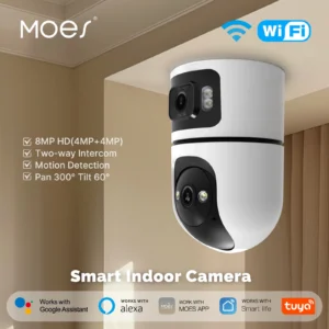 Moes Tuya WiFi Indoor Smart Camera 4MP Dual Screen