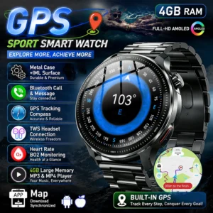 GPS Offline Maps Smart Watch 1.43" Amoled