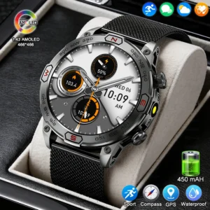 Men Fashion Outdoor Sport GPS Smart Watch Men AMOLED HD