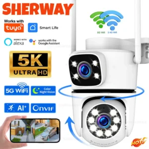 Tuya 5K WiFi Surveillance Camera 5G Wifi Outdoor