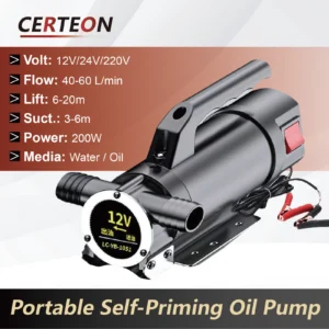200W Oil Water Pump Electric 12V 24V 48V 220V