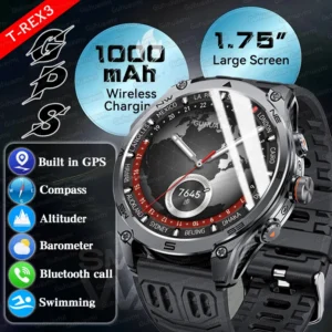 T-REX GPS Smartwatch 1.75" Large Screen 1000Mah Altimeter