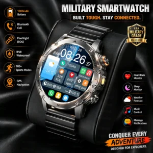 Smart Watch For Men 1000Mah Fitness Tracking Sport Waterproof