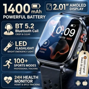 1400mAh Battery Smart Watch Men AMOLED 500+ Dial